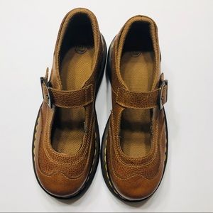Dr. Martens Leather Sabina Mary Jane Shoe Tan US 7